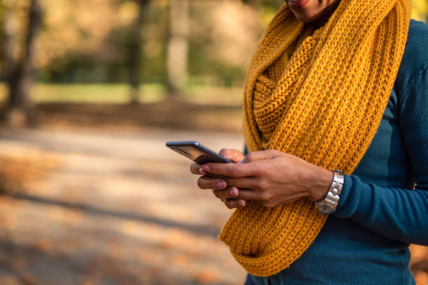 woman wearing muffler