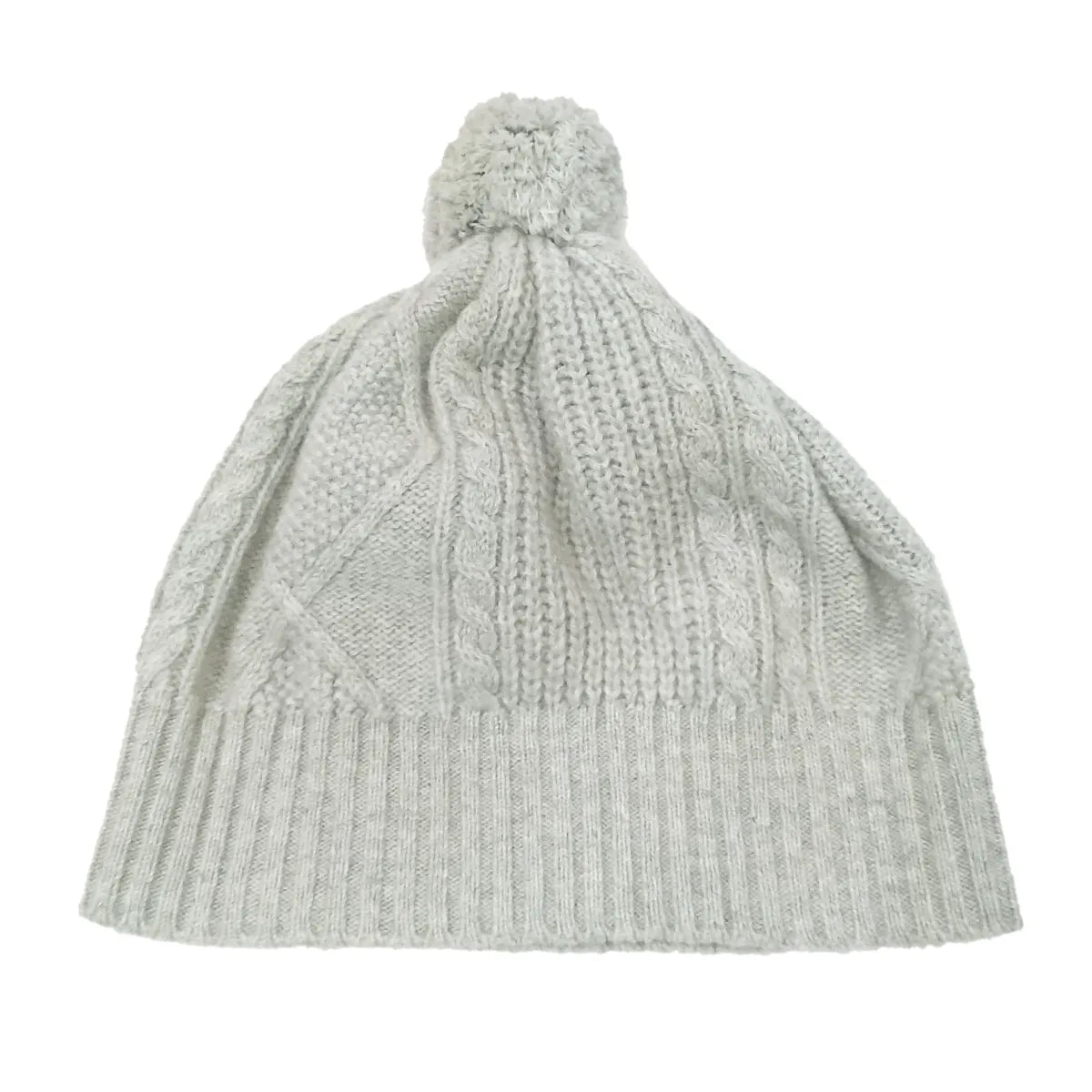 Scottish Cashmere PomPom Cable Beanie - TCG London