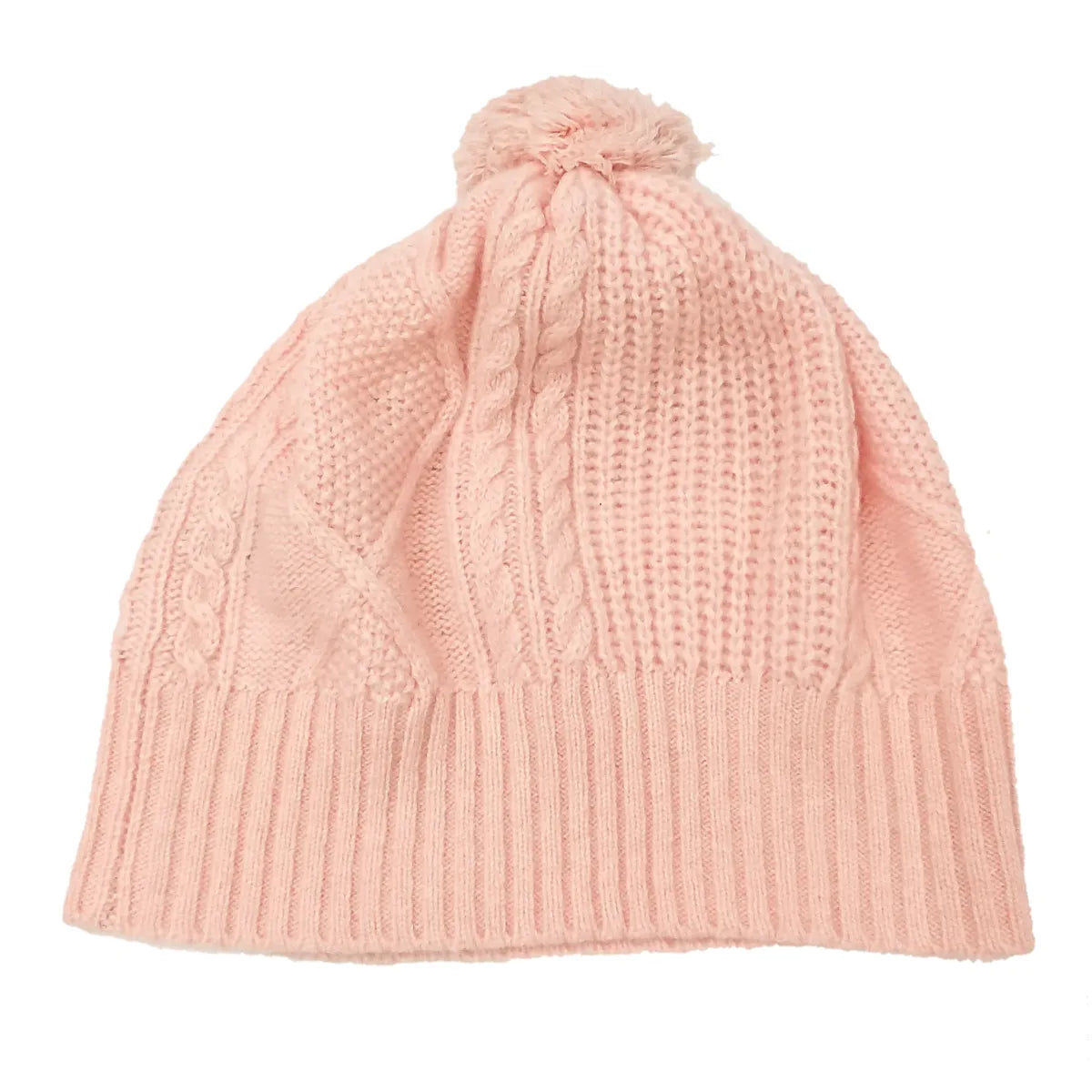 Scottish Cashmere PomPom Cable Beanie - TCG London