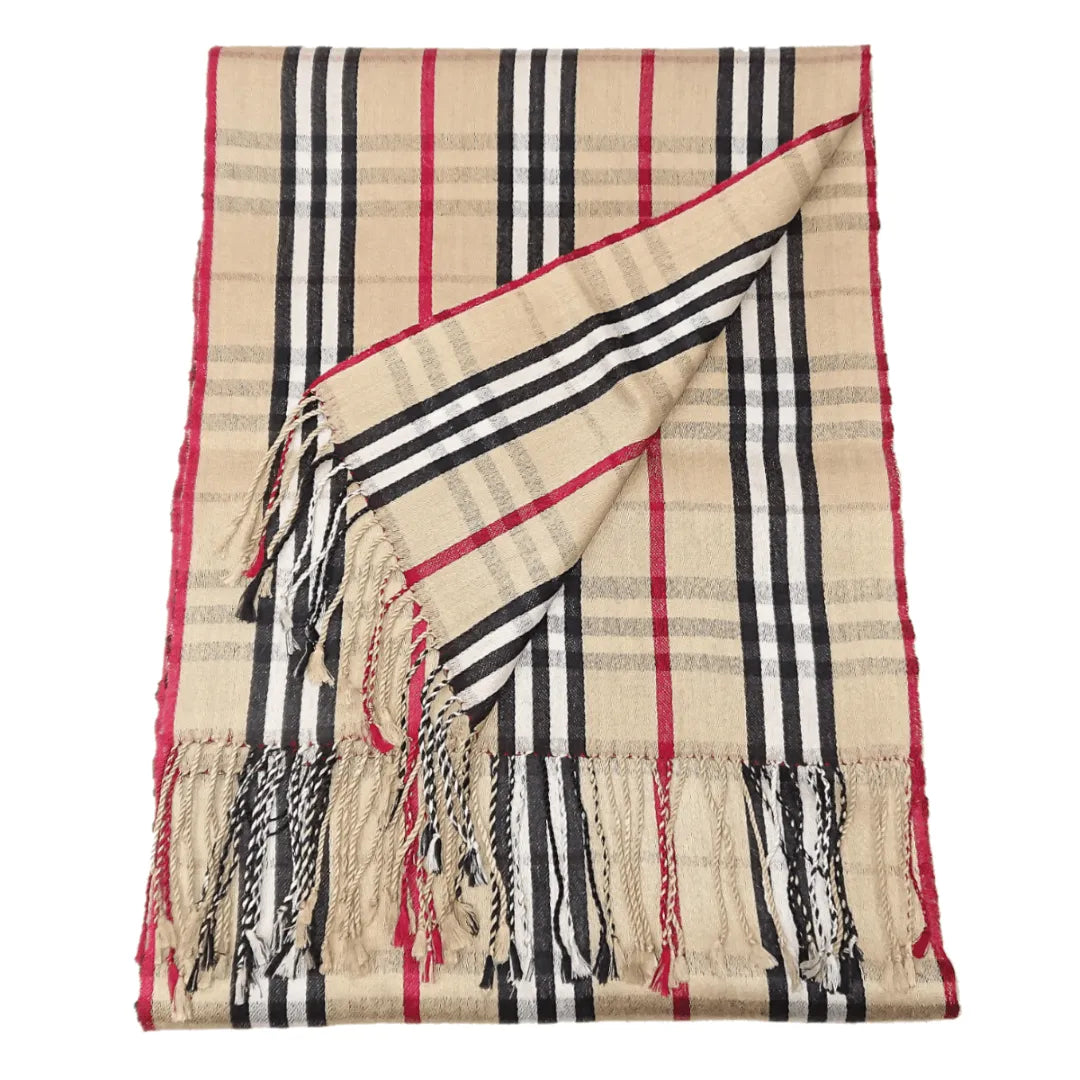 Camel Thomson Pashmina Scarf - TCG London