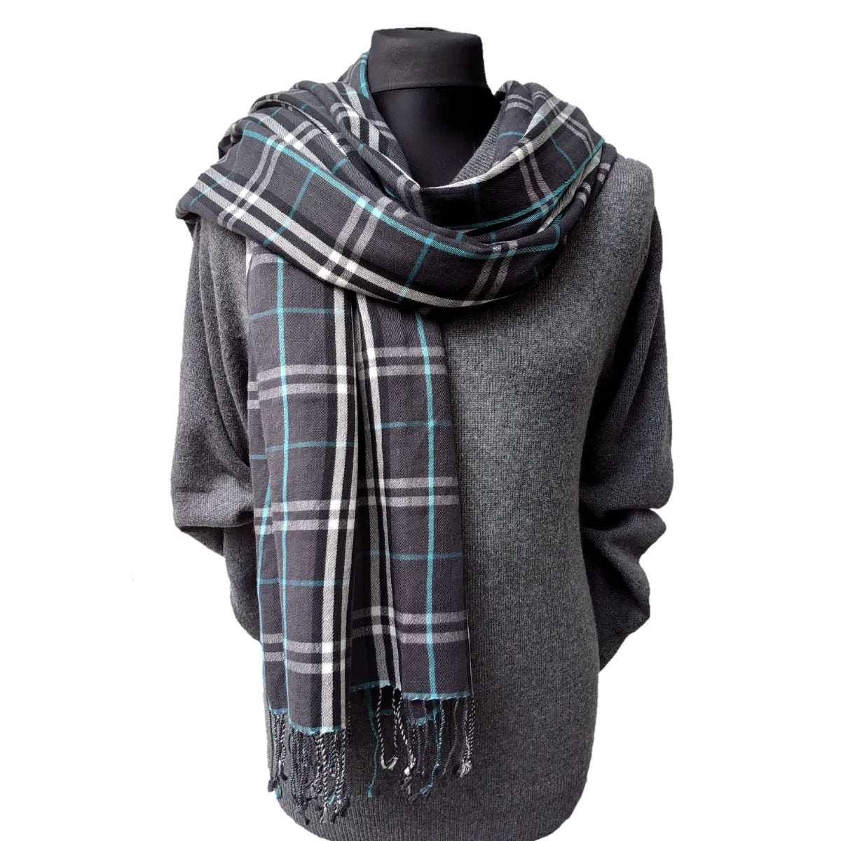 Grey Thomson Large Pashmina Scarf - TCG London