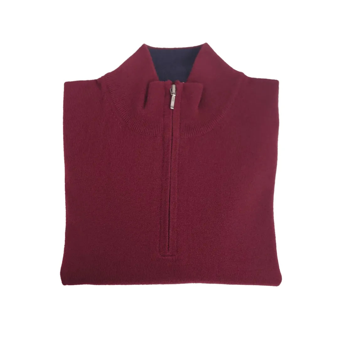 Classic Fit Zip Neck Cashmere Jumper