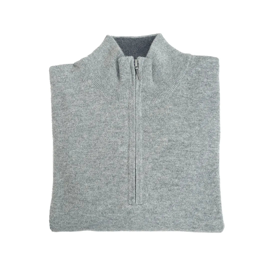 Classic Fit Zip Neck Cashmere Jumper