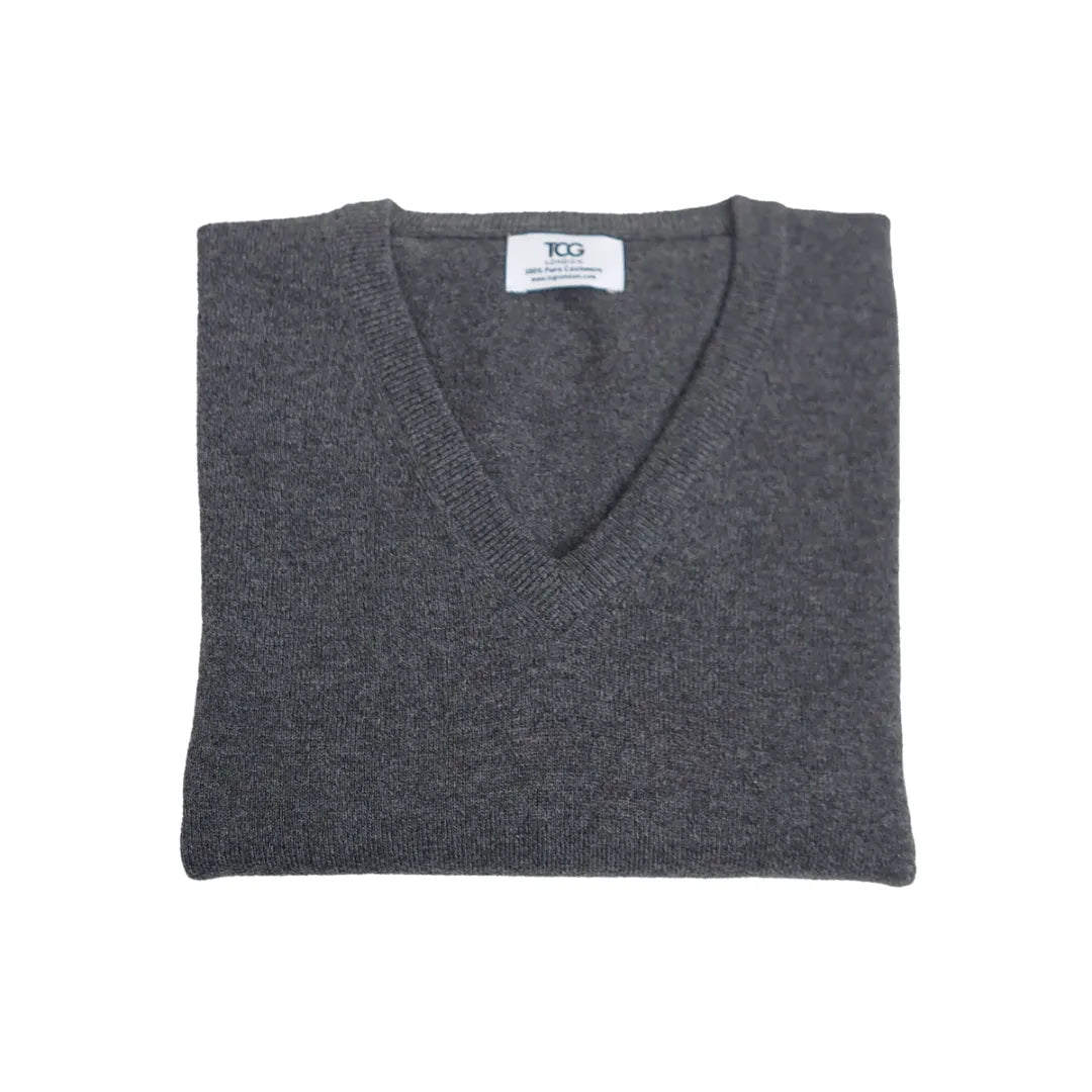 Classic Fit V-Neck Cashmere Jumper