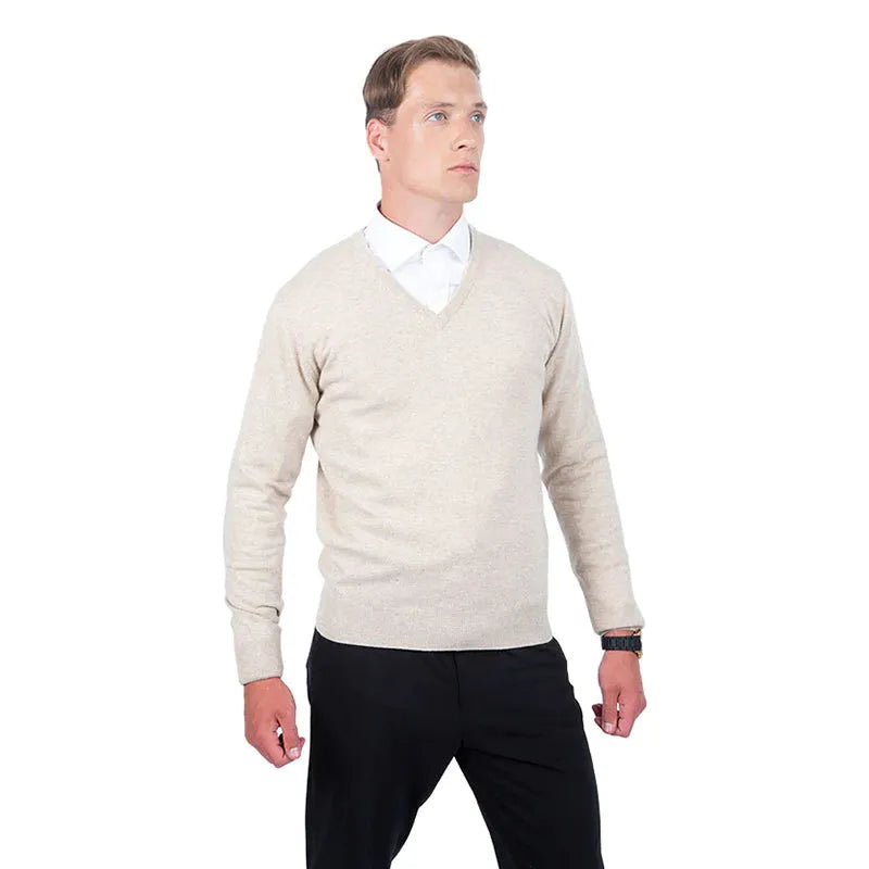 Classic Fit V-Neck Cashmere Jumper