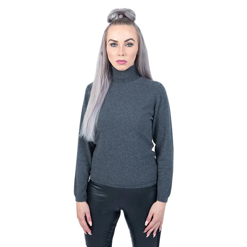 Classic Fit Roll Neck Cashmere Jumper