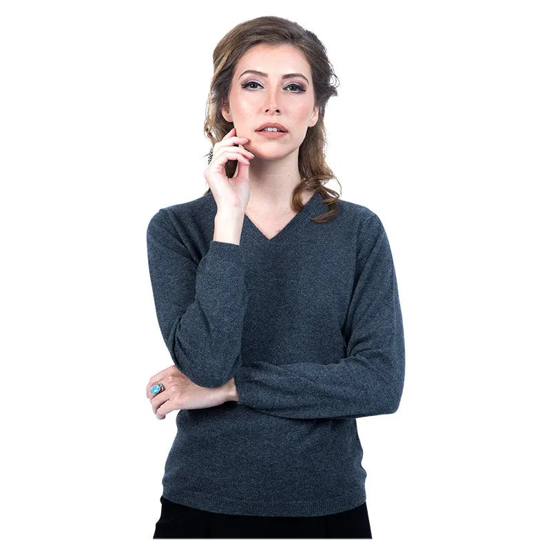 Classic Fit V-Neck Cashmere Jumper