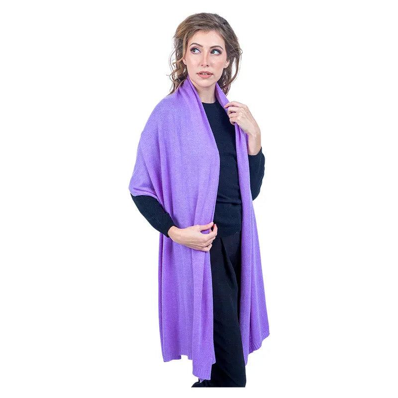 Large Lambswool and Silk Knitted Scarves - TCG London