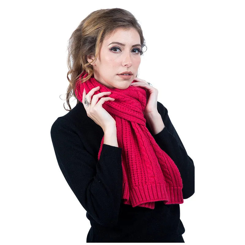 Scottish Cashmere Cable Knit Luxury Scarf - TCG London