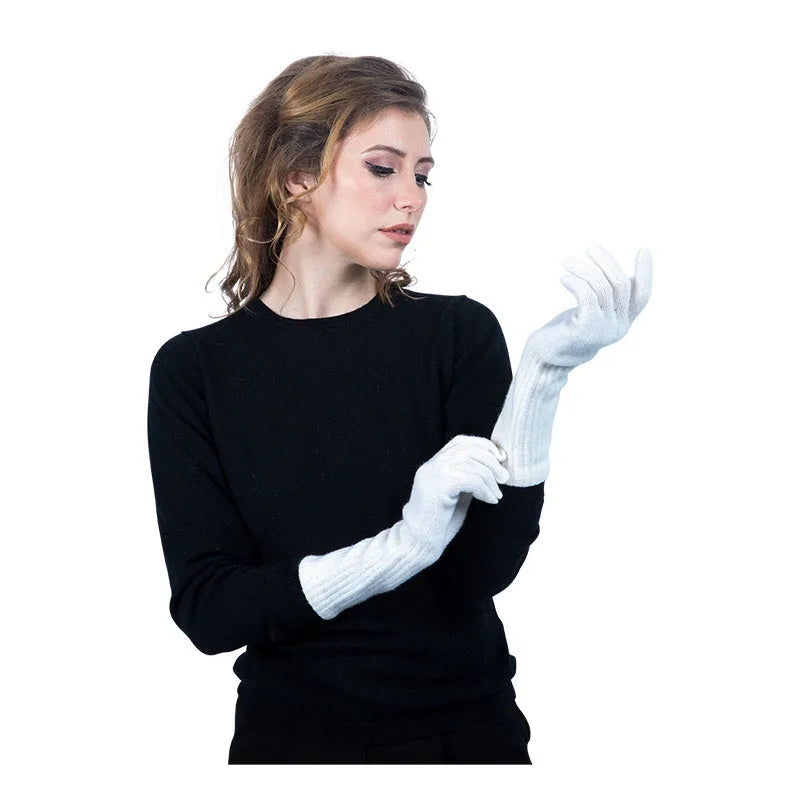 Scottish Cashmere Long Cuff Gloves - TCG London