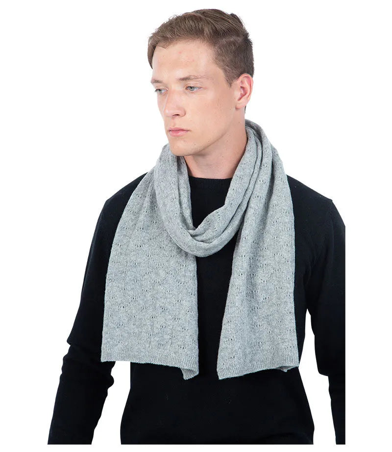 Scottish Cashmere Pointelle Knit Scarf - TCG London