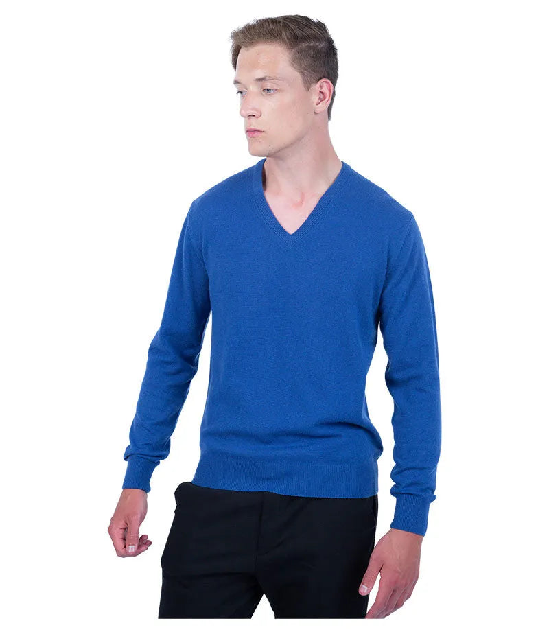 Classic Fit V-Neck Cashmere Jumper