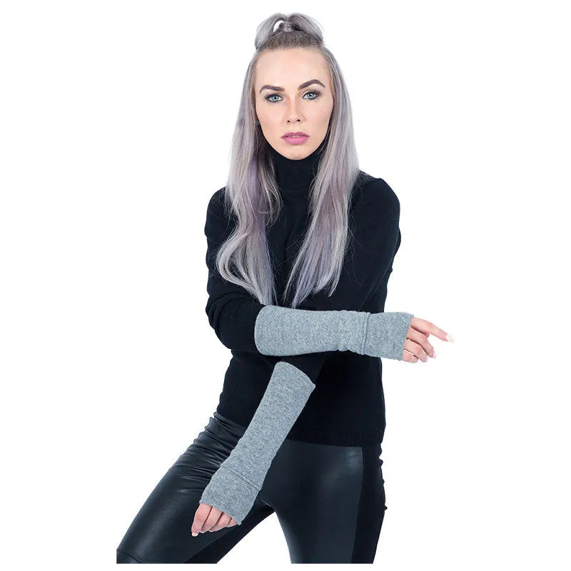 Long Cashmere Wrist Warmers - TCG London