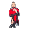 Red Lace Pure Pashmina Cashmere Shawl - TCG London