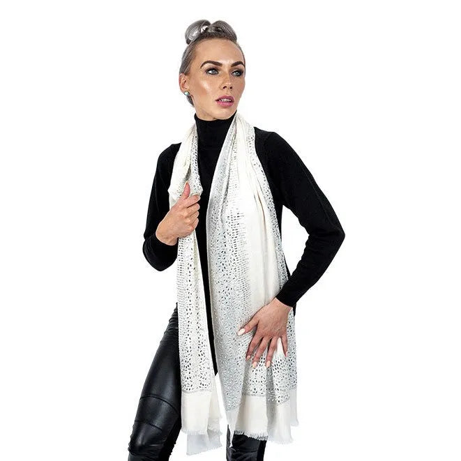 Luxury Pashmina Stole With Crystals