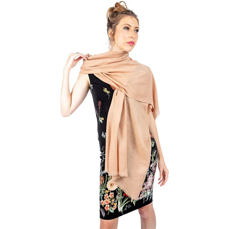 Lightweight Pashmina Wrap - Large, Fine Scarf at TCG