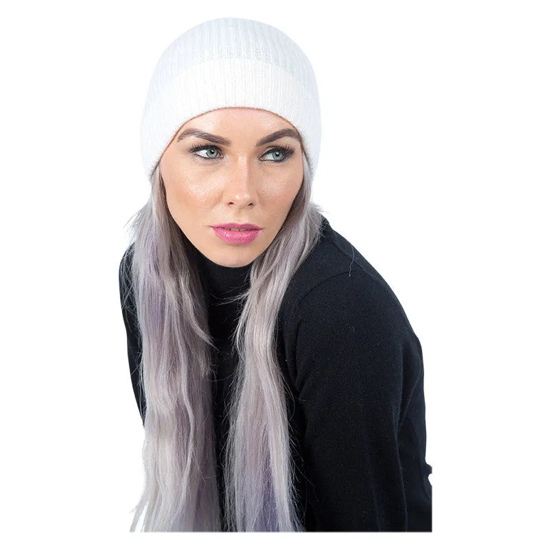 Scottish Cashmere Ribbed Beanies - TCG London