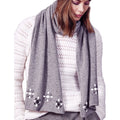 Scottish Cashmere Embellished Knitted Scarf - TCG London