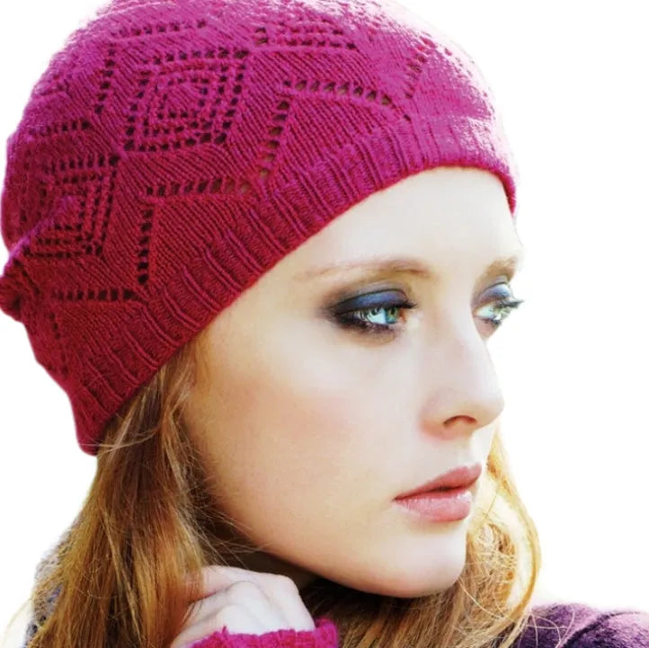 Scottish Cashmere Pointelle Beanie - TCG London