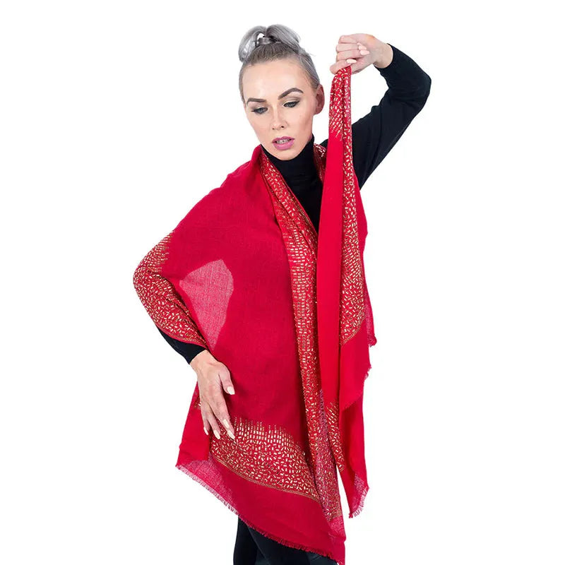 Luxury Pashmina Stole With Crystals