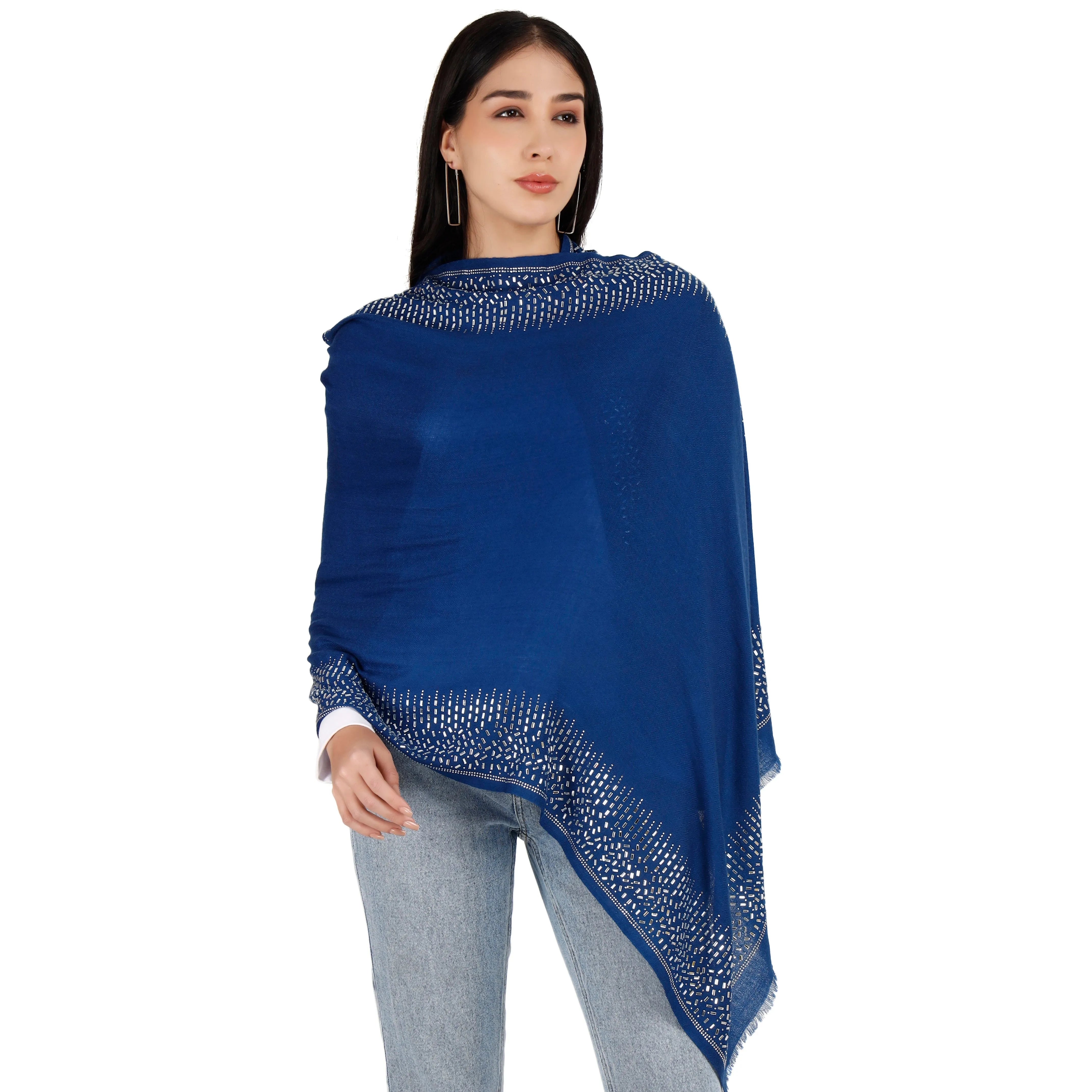 Luxury Pashmina Stole With Crystals