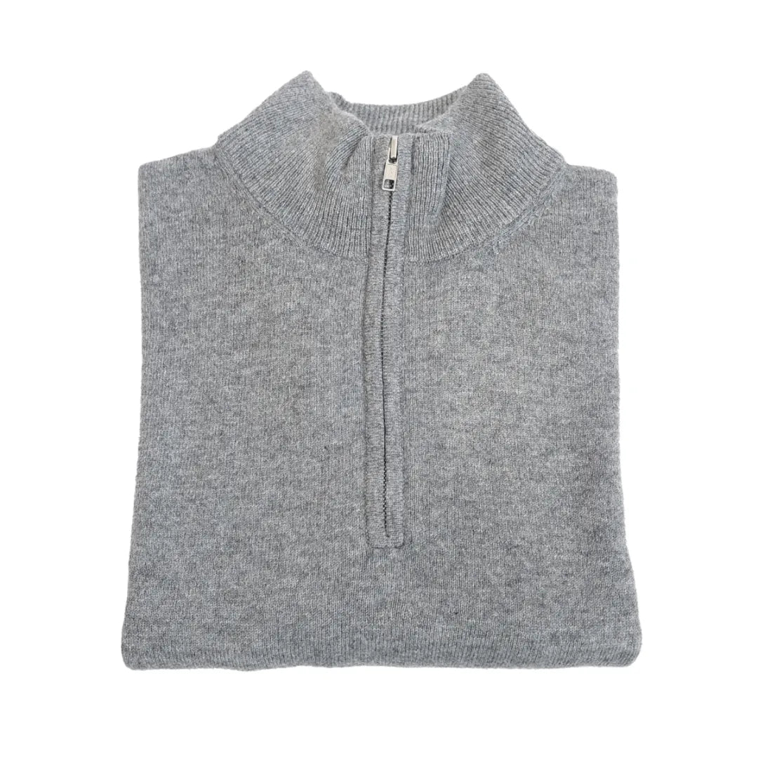 Relaxed Fit Cashmere Zip Neck Jumper