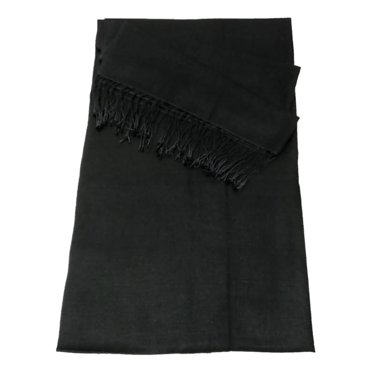 Black Cashmere and Silk Pashmina Stole - TCG London