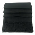 Black Cashmere and Pashmina Scarf - TCG London