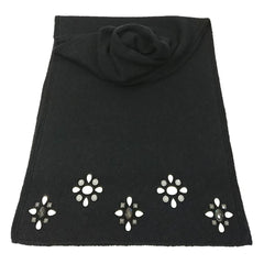 Scottish Cashmere Embellished Knitted Scarf - TCG London