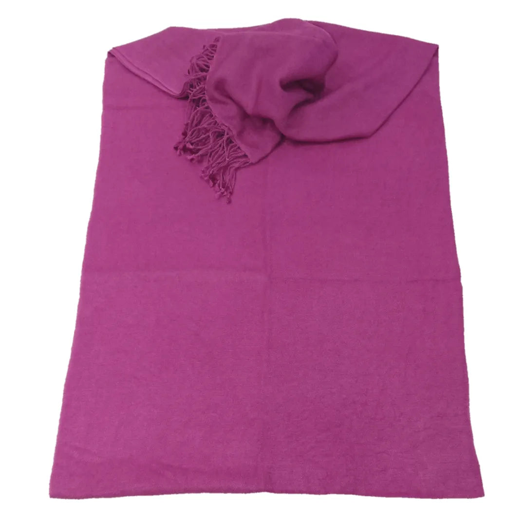 Boysenberry Cashmere and Silk Pashmina Shawl - TCG London