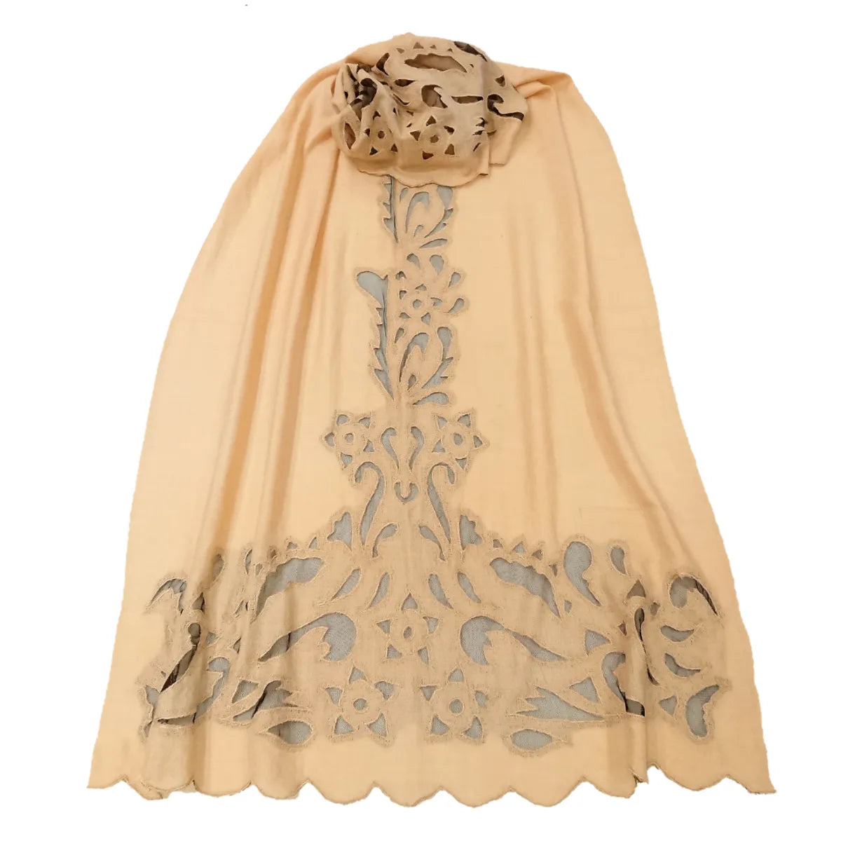 Camel Cut-Out Design Pashmina Cashmere Stole - TCG London