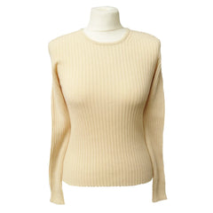 Cashmere Ribbed Round Neck Jumper