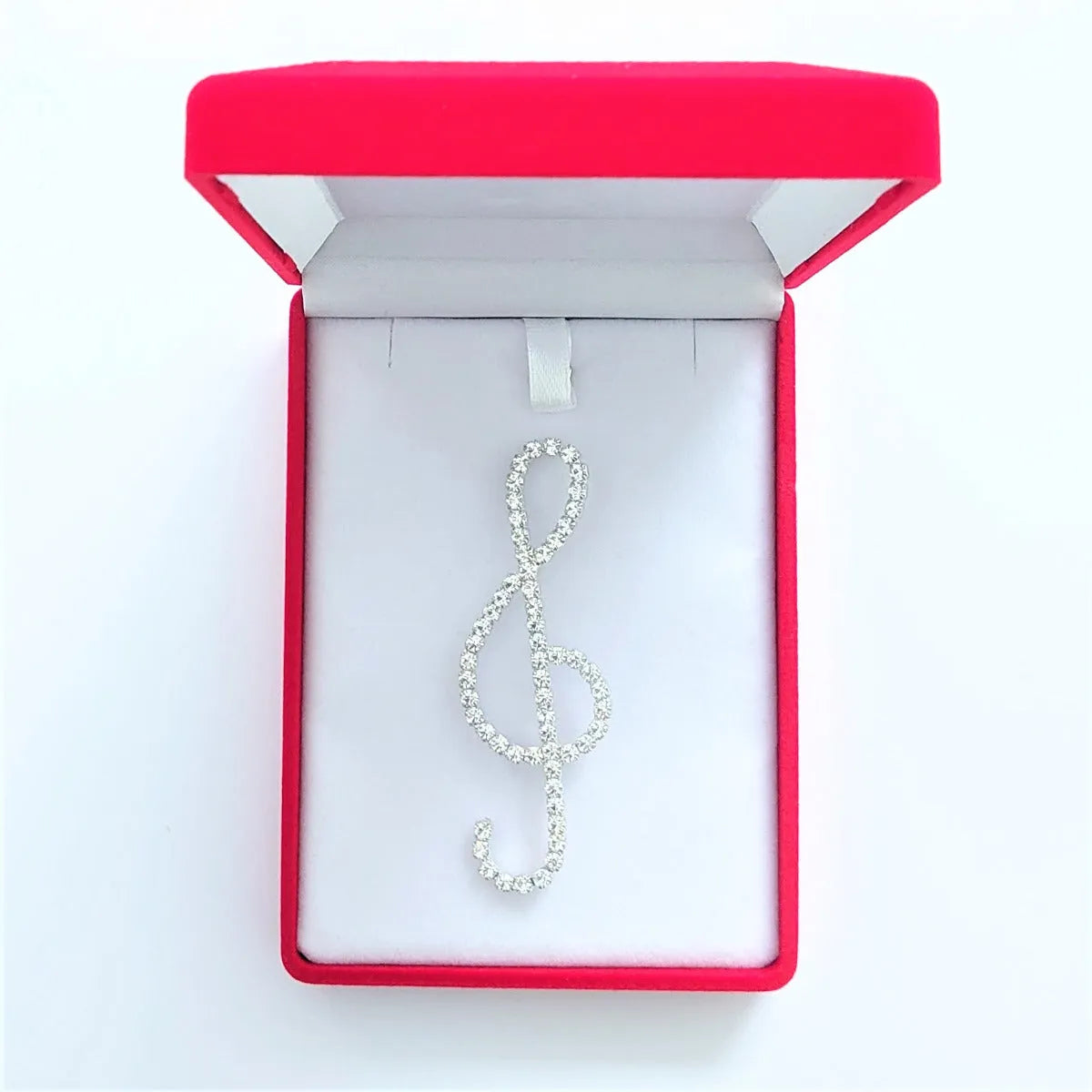 Swarovski Crystals Treble Clef Lapel Brooch - TCG London