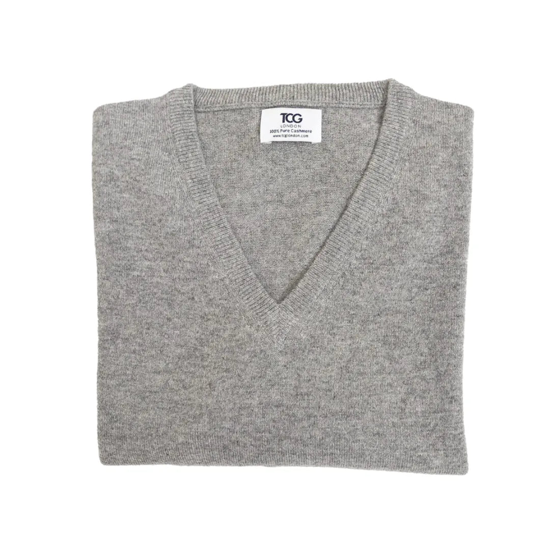 Classic Fit V-Neck Cashmere Jumper