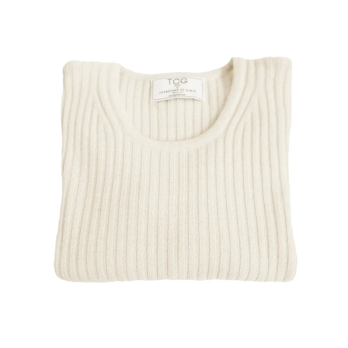 Cashmere Ribbed Round Neck Jumper