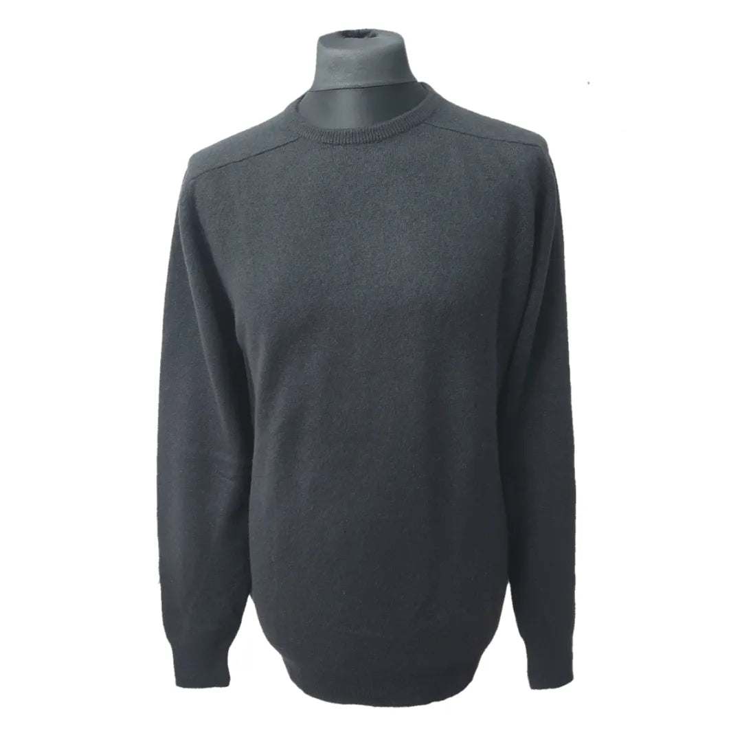 Cashmere Loose Fit Saddle Shoulder Round Neck Jumper