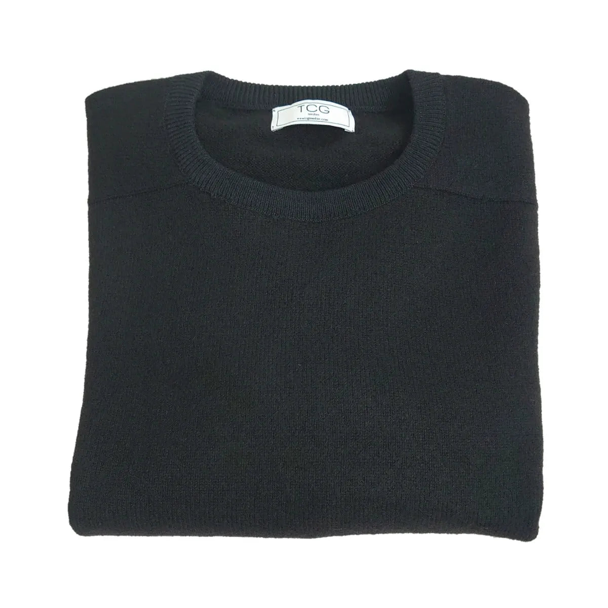 Cashmere Loose Fit Saddle Shoulder Round Neck Jumper