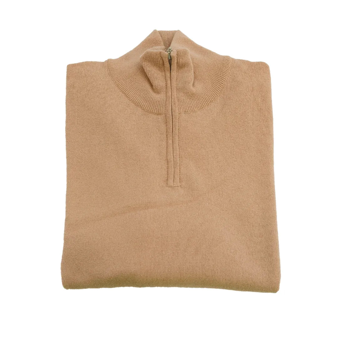 Relaxed Fit Cashmere Zip Neck Jumper