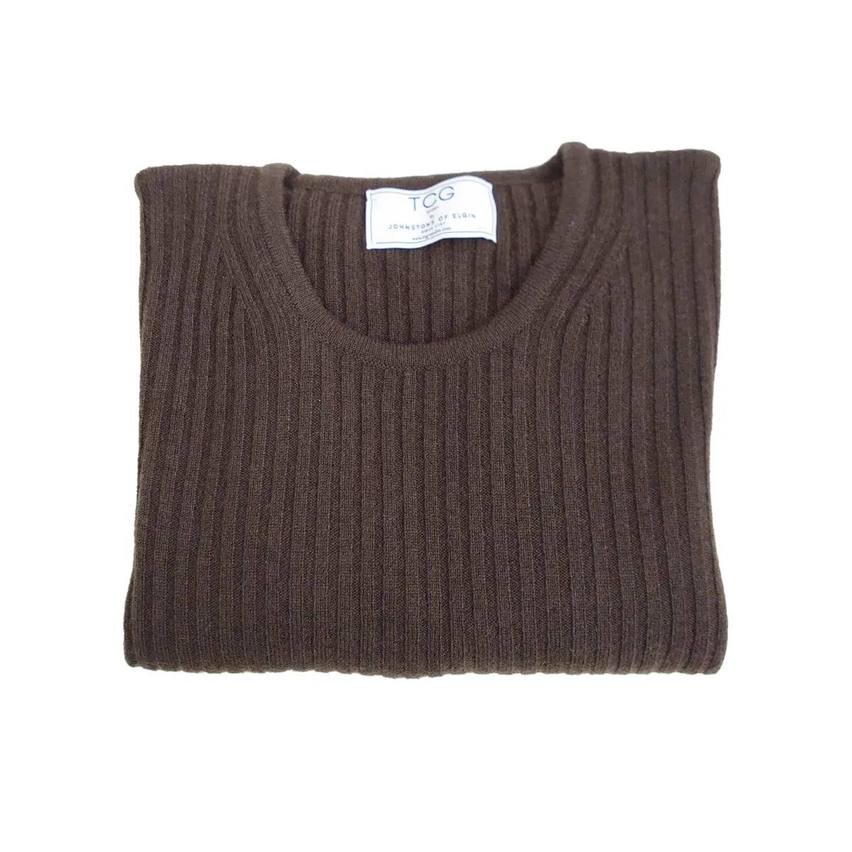 Cashmere Ribbed Round Neck Jumper