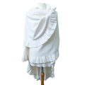 Cashmere Cape With Ruffle - TCG London