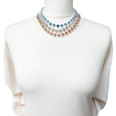 Single Row Swarovski Crystals Necklace - TCG London