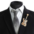 Swarovski Crystals Fender Guitar Lapel Brooch - TCG London