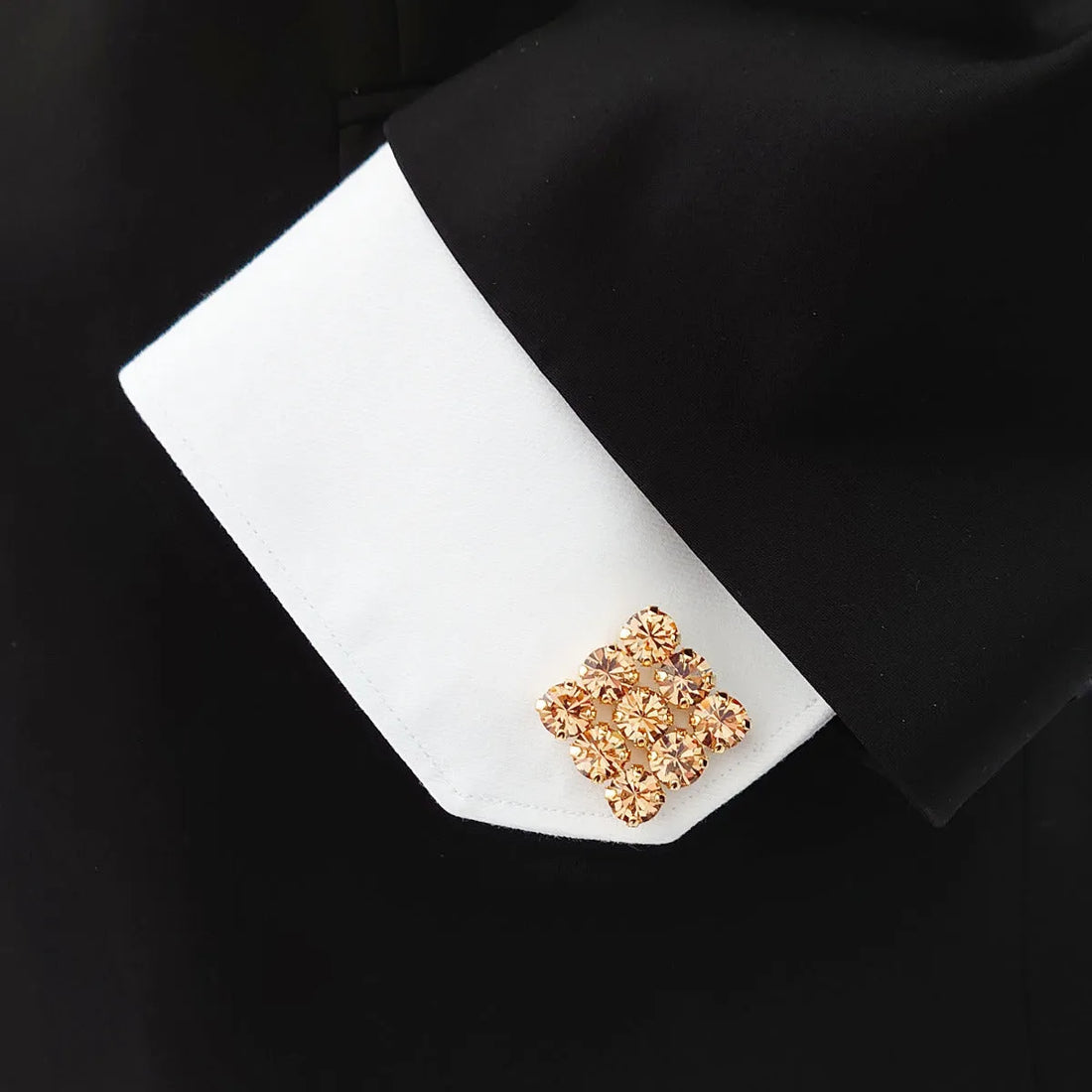 Swarovski Crystals Statement Square Cufflinks