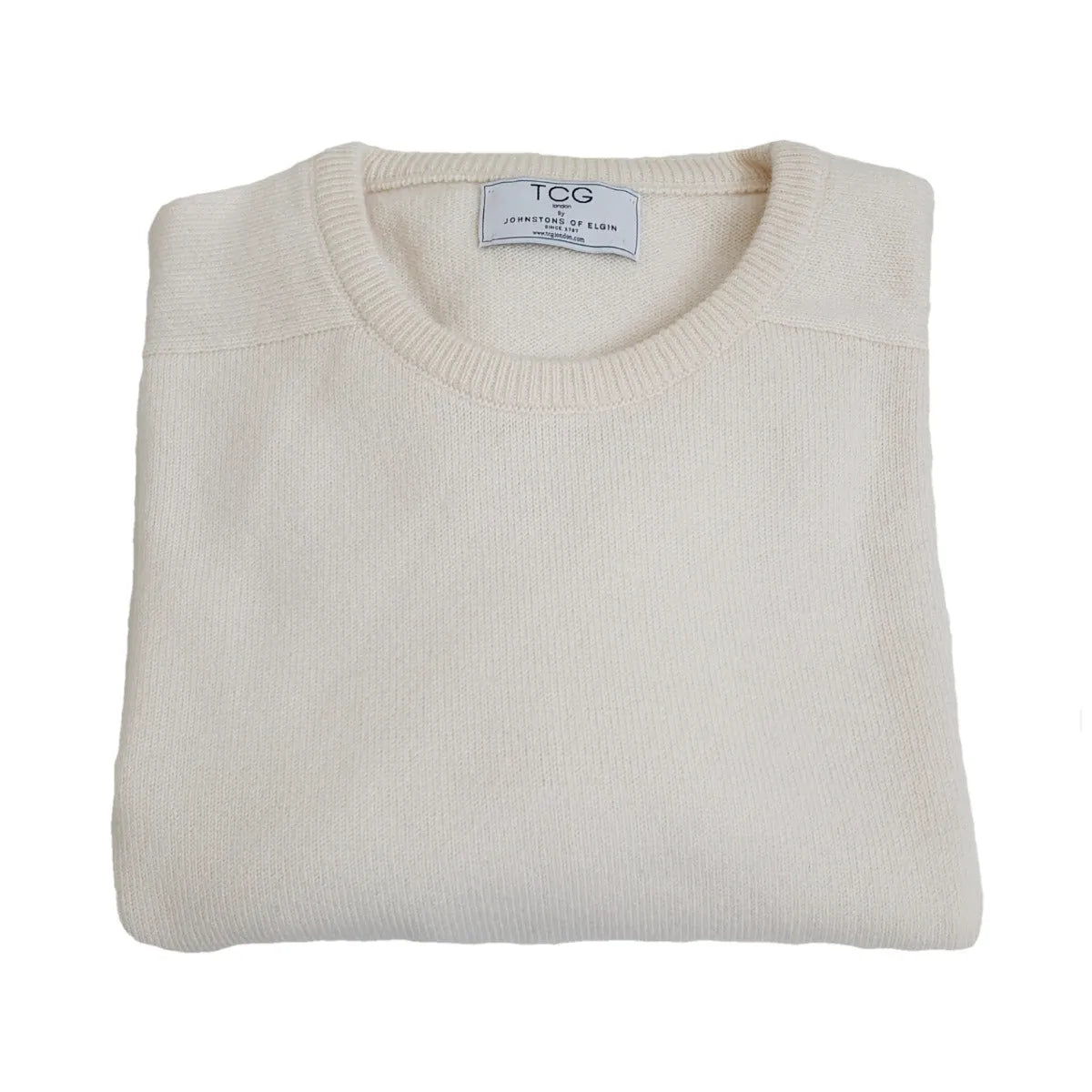 Cashmere Loose Fit Saddle Shoulder Round Neck Jumper