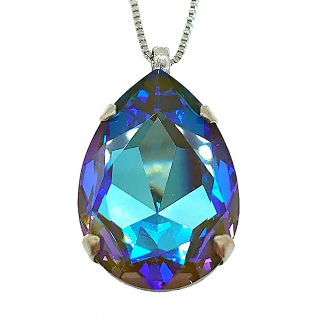 Large Swarovski Crystals Teardrop Pendant - TCG London