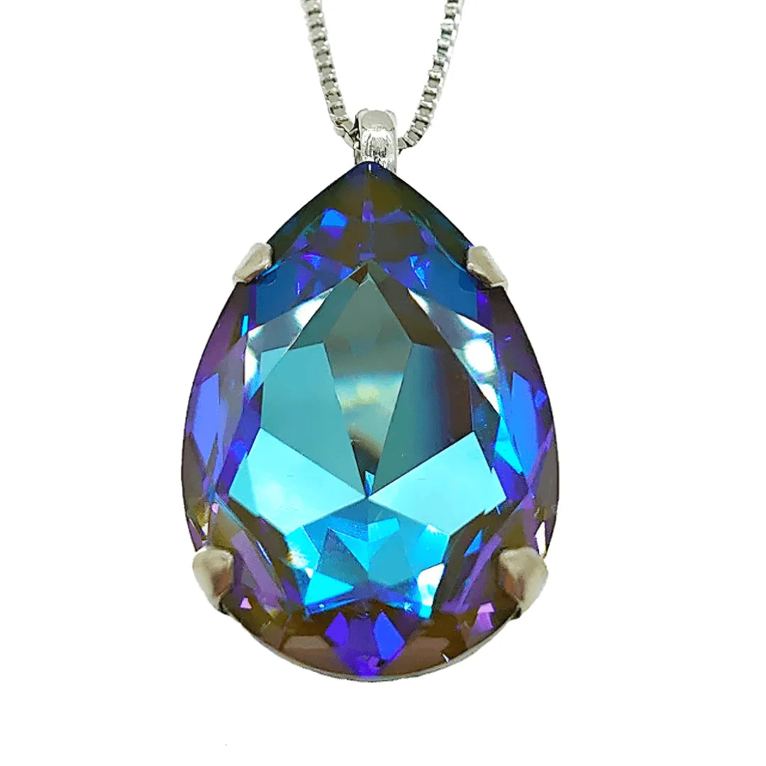 Large Swarovski Crystals Teardrop Pendant - TCG London