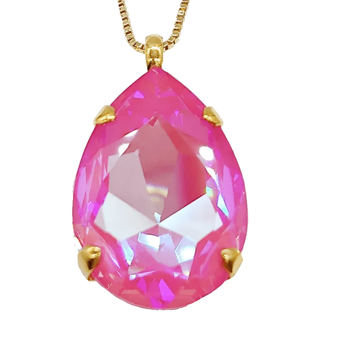 Large Swarovski Crystals Teardrop Pendant - TCG London