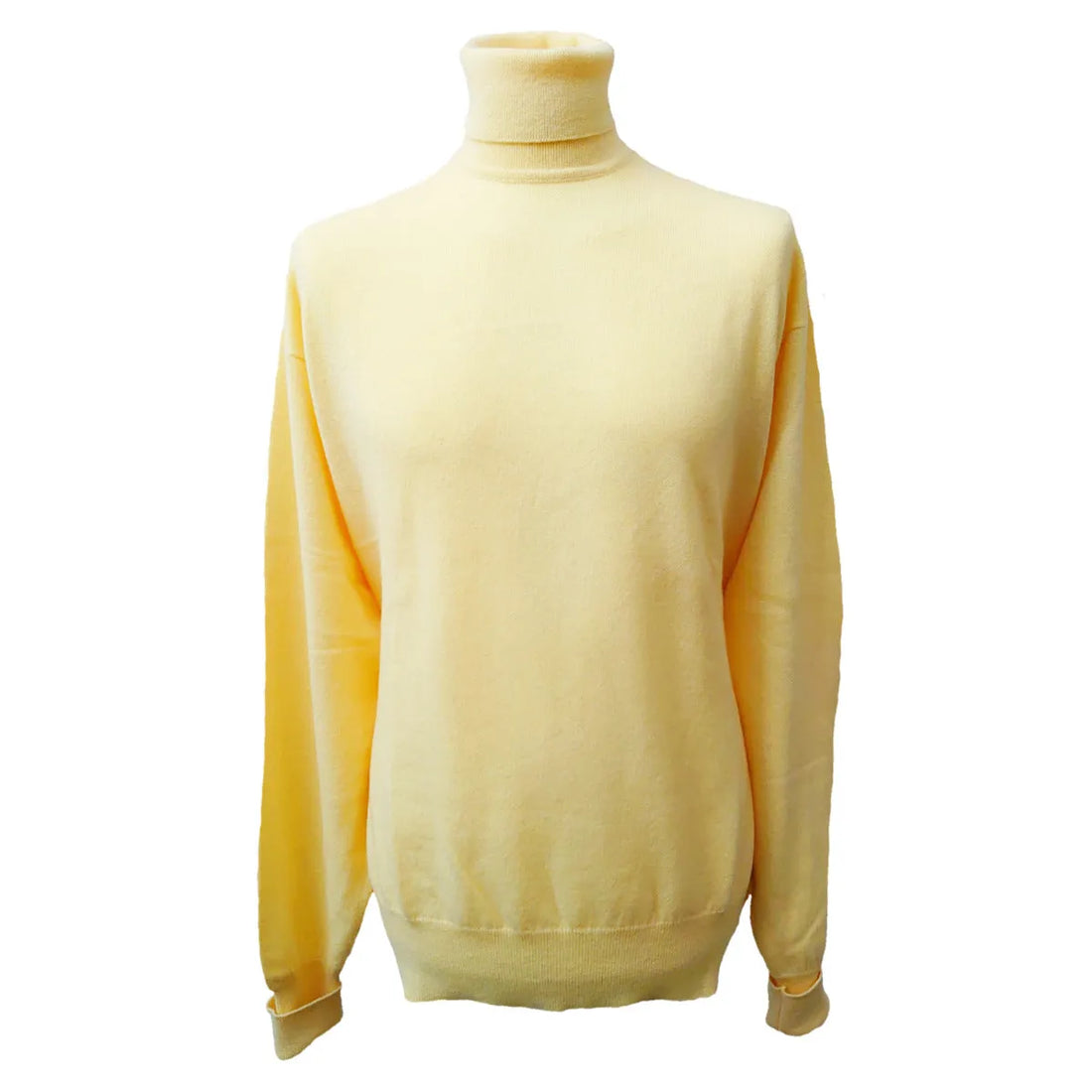 Loose Fit Cashmere Roll Neck Jumper With Turnback Cuffs