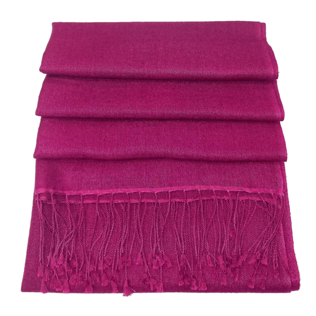 Mauve Cashmere and Pashmina Scarf - TCG London