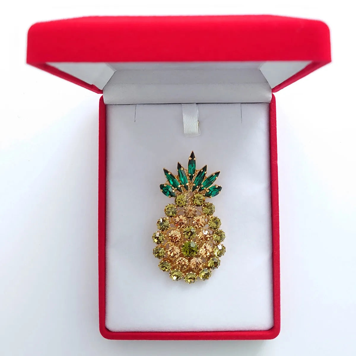 Swarovski Crystals Pineapple Lapel Brooch - TCG London